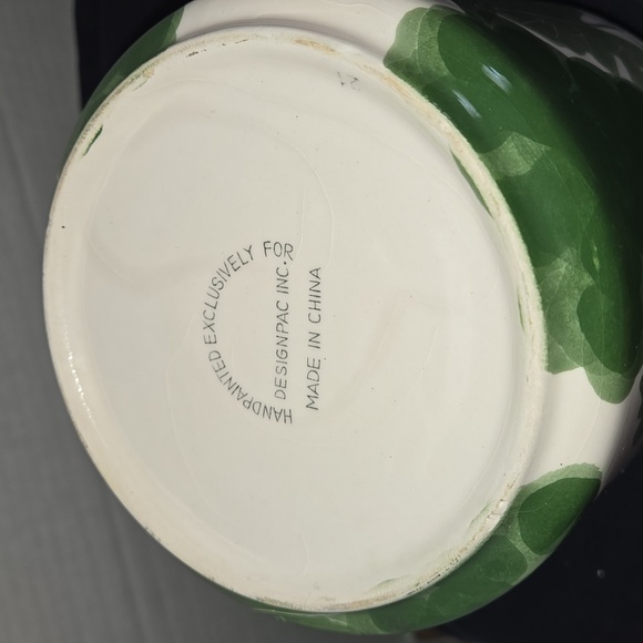 Green Hand-Painted Grape Vine Pattern Canisters by DESIGNPAC INC - Picture 6 of 10